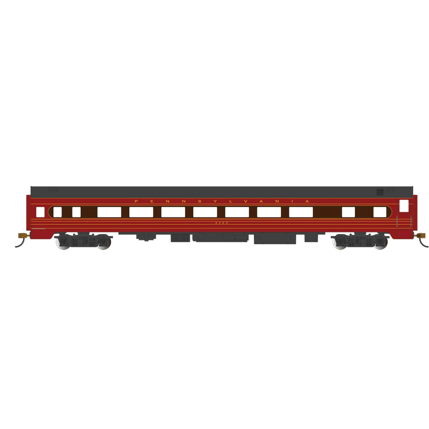 Bachmann Industries HO 85' SS Coach with Light, PRR #4263-Fleet Modernism for Passenger Cars 1 Bachmann Industries HO 85' SS Coach with Light, PRR #4263-Fleet Modernism for Passenger Cars