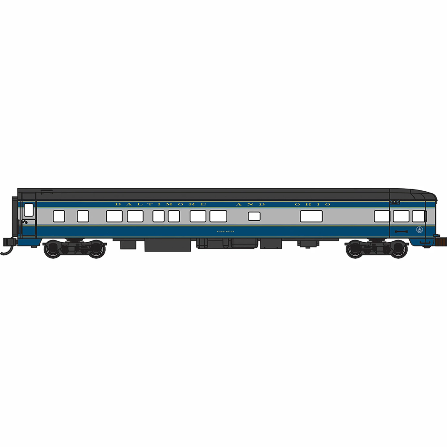 Bachmann Industries N 85' Smooth Side Observation Car B&O for Passenger Cars 1 Bachmann Industries N 85' Smooth Side Observation Car B&O for Passenger Cars