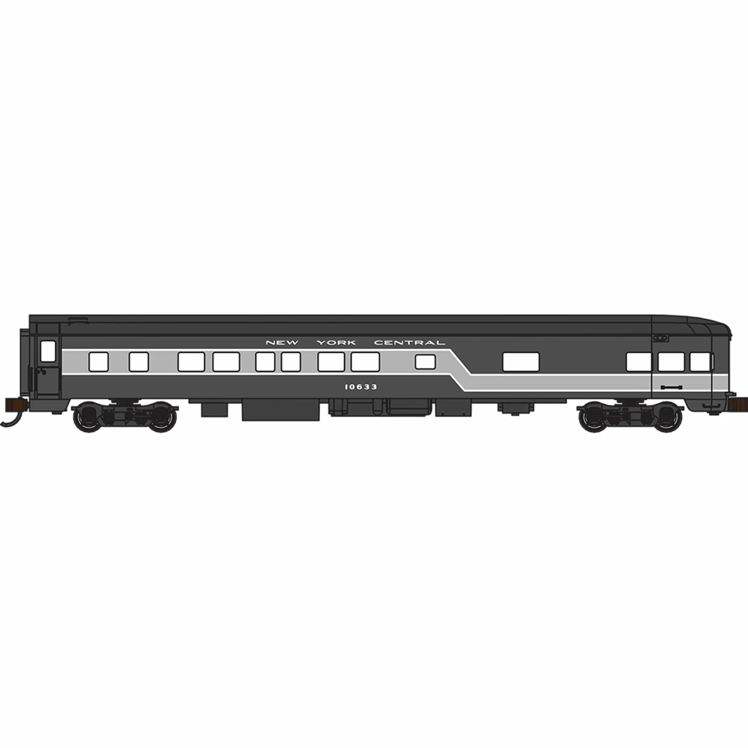 Bachmann Industries N 85' Smooth Side Observation Car NYC for Passenger Cars 1 Bachmann Industries N 85' Smooth Side Observation Car NYC for Passenger Cars