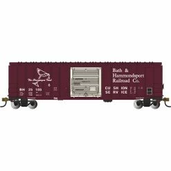 Bachmann Industries HO 50' BOX CAR BATH & HAMMONDSPORT #25105 for Freight Cars