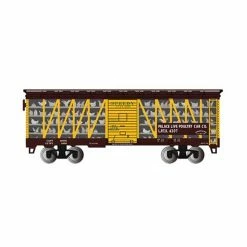 Bachmann Industries HO Trans Car Palace Live Poultry #4207, Brown & Yellow for Freight Cars