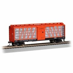 Bachmann Industries HO LIVE POULTRY TRANSIT CO. #1566 - LONG wTURKEYS for Freight Cars