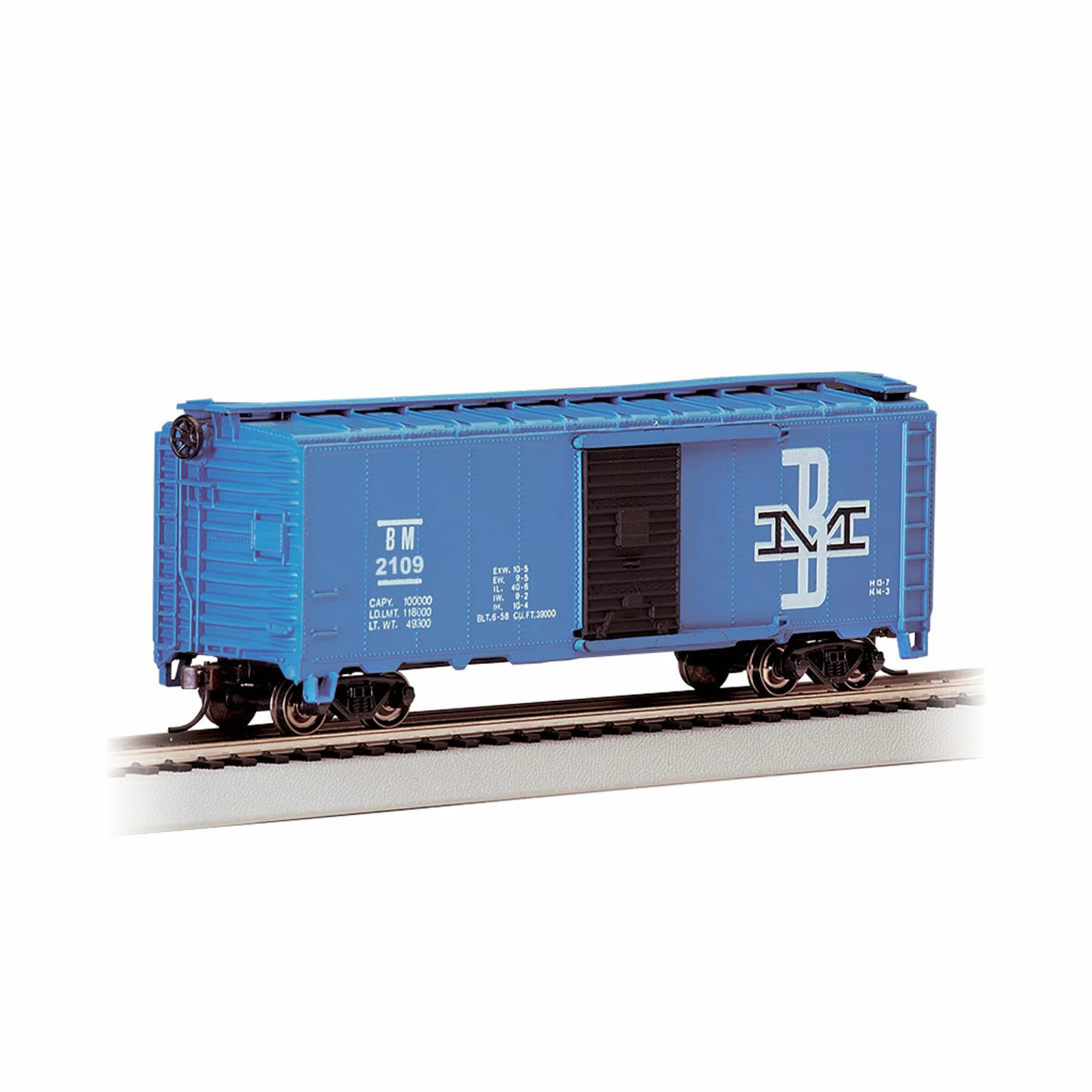 Bachmann Industries HO 40' PS1 Box B&M #2109 for Freight Cars 1 Bachmann Industries HO 40' PS1 Box B&M #2109 for Freight Cars