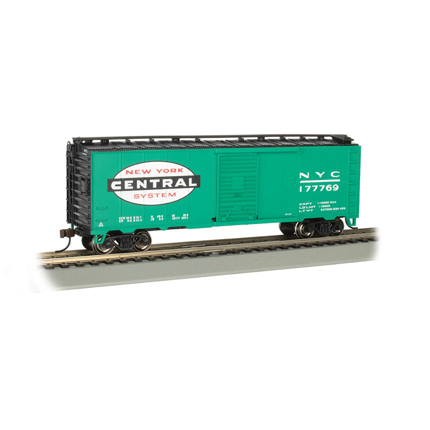 Bachmann Industries HO 40' BOX NEW YORK CENTRAL #177769 - JADE GREEN for Freight Cars 1 Bachmann Industries HO 40' BOX NEW YORK CENTRAL #177769 - JADE GREEN for Freight Cars