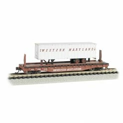 Bachmann Industries N 52'6" Flatcar w Piggyback Trailer WM WM for Freight Cars
