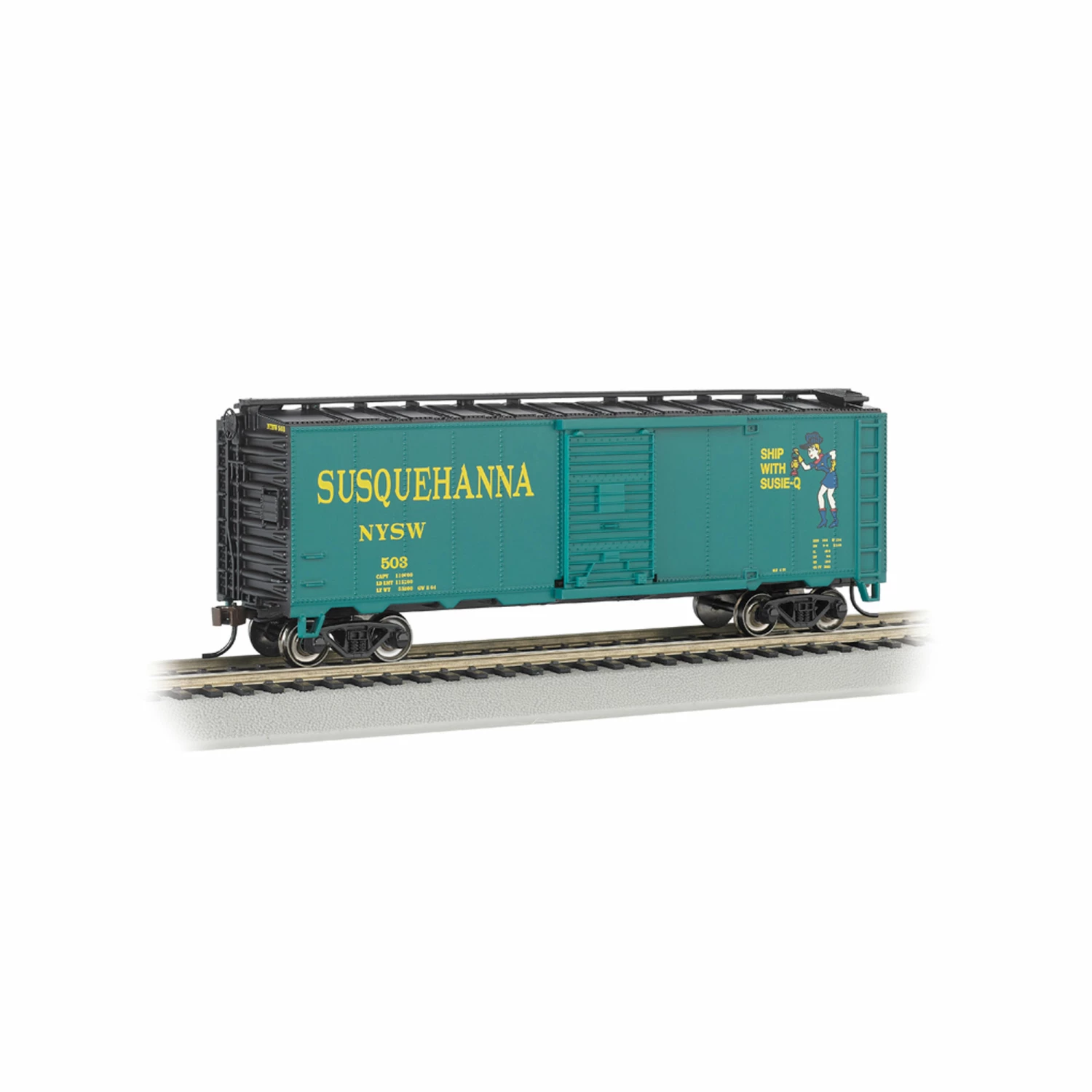 Bachmann Industries HO 40' PS-1 Box NYS&W Suzy Q for Freight Cars 1 Bachmann Industries HO 40' PS-1 Box NYS&W Suzy Q for Freight Cars