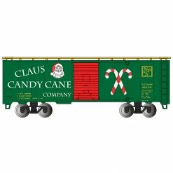 Bachmann Industries HO 40' PS-1 Box Claus Candy Cane Co for Freight Cars
