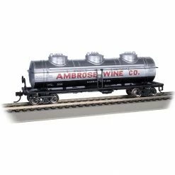 Bachmann Industries HO 40' Three Dome Tank Car, Ambrose Wine Co. #7501 for Freight Cars