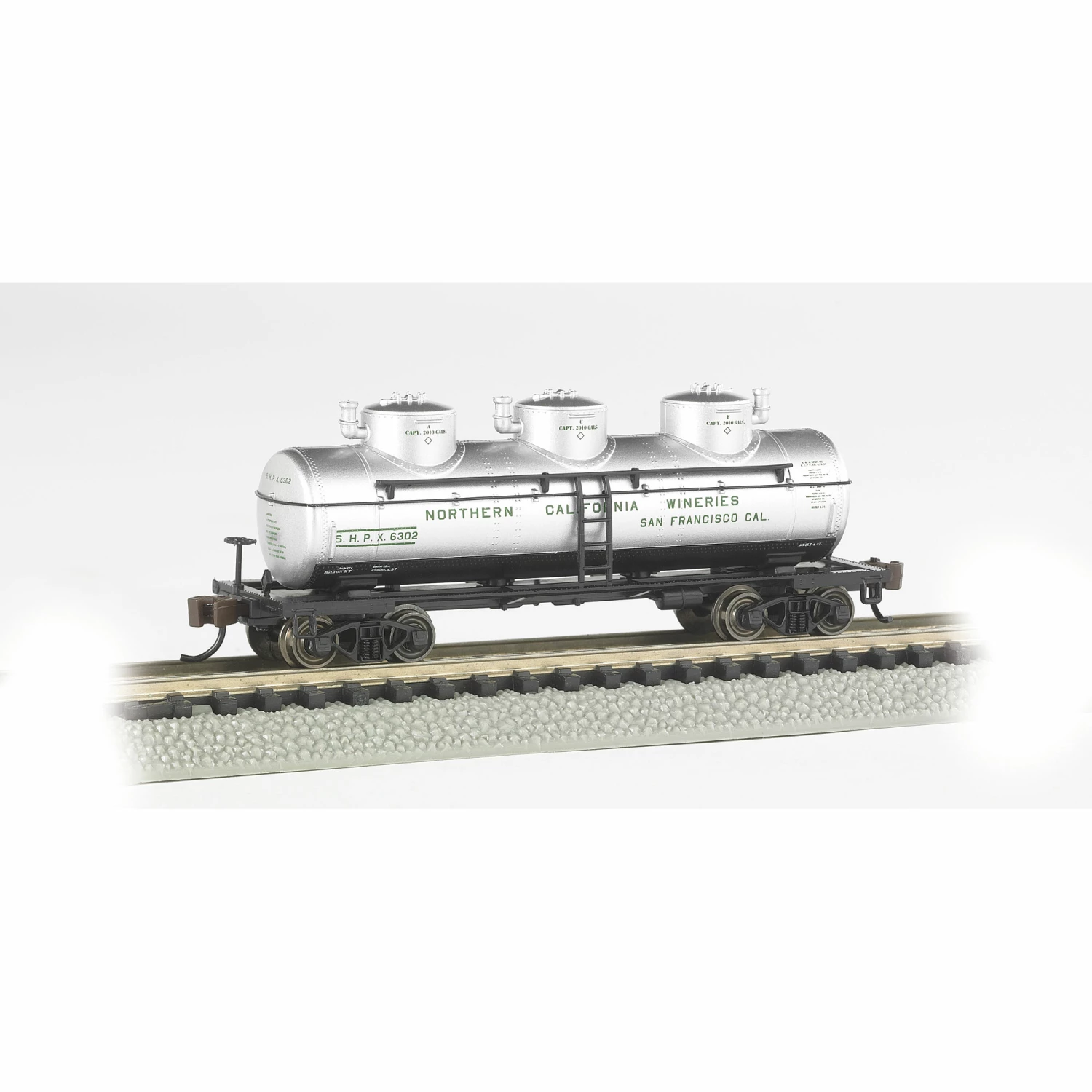 Bachmann Industries N 3-Dome Tank, Northern California Wineries for Freight Cars 1 Bachmann Industries N 3-Dome Tank, Northern California Wineries for Freight Cars