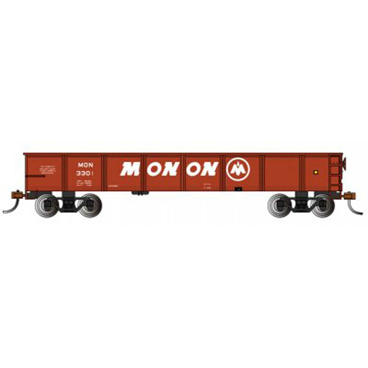 Bachmann Industries HO 40' Gondola Monon #3301, Oxide Red for Freight Cars 1 Bachmann Industries HO 40' Gondola Monon #3301, Oxide Red for Freight Cars
