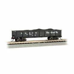 Bachmann Industries N 40' Gon D&RGW, Black for Freight Cars