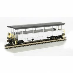 Bachmann Industries HO Open Excursion Car, Silver & Black for Passenger Cars