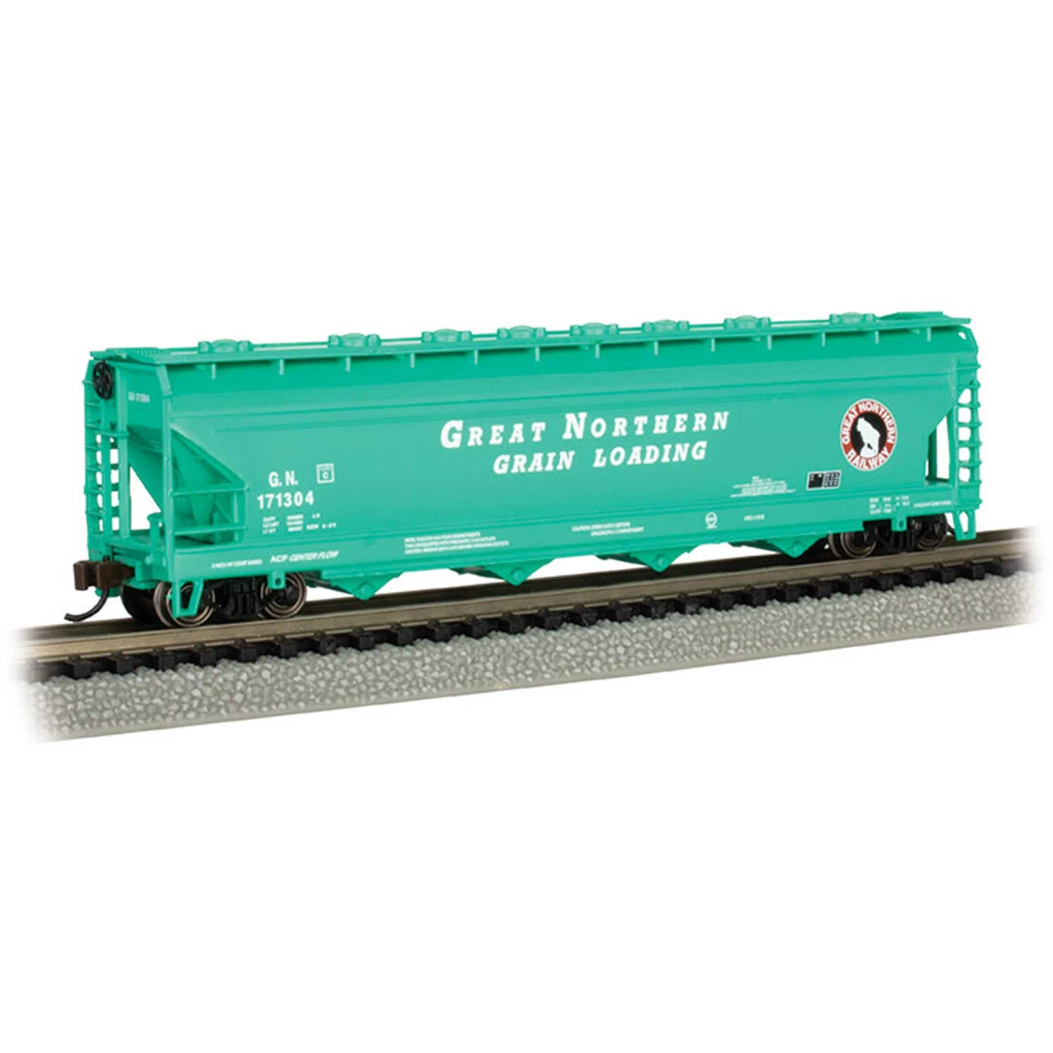 Bachmann Industries N Scale Hopper Great Northern #27429, Glacier Green for Freight Cars 1 Bachmann Industries N Scale Hopper Great Northern #27429, Glacier Green for Freight Cars