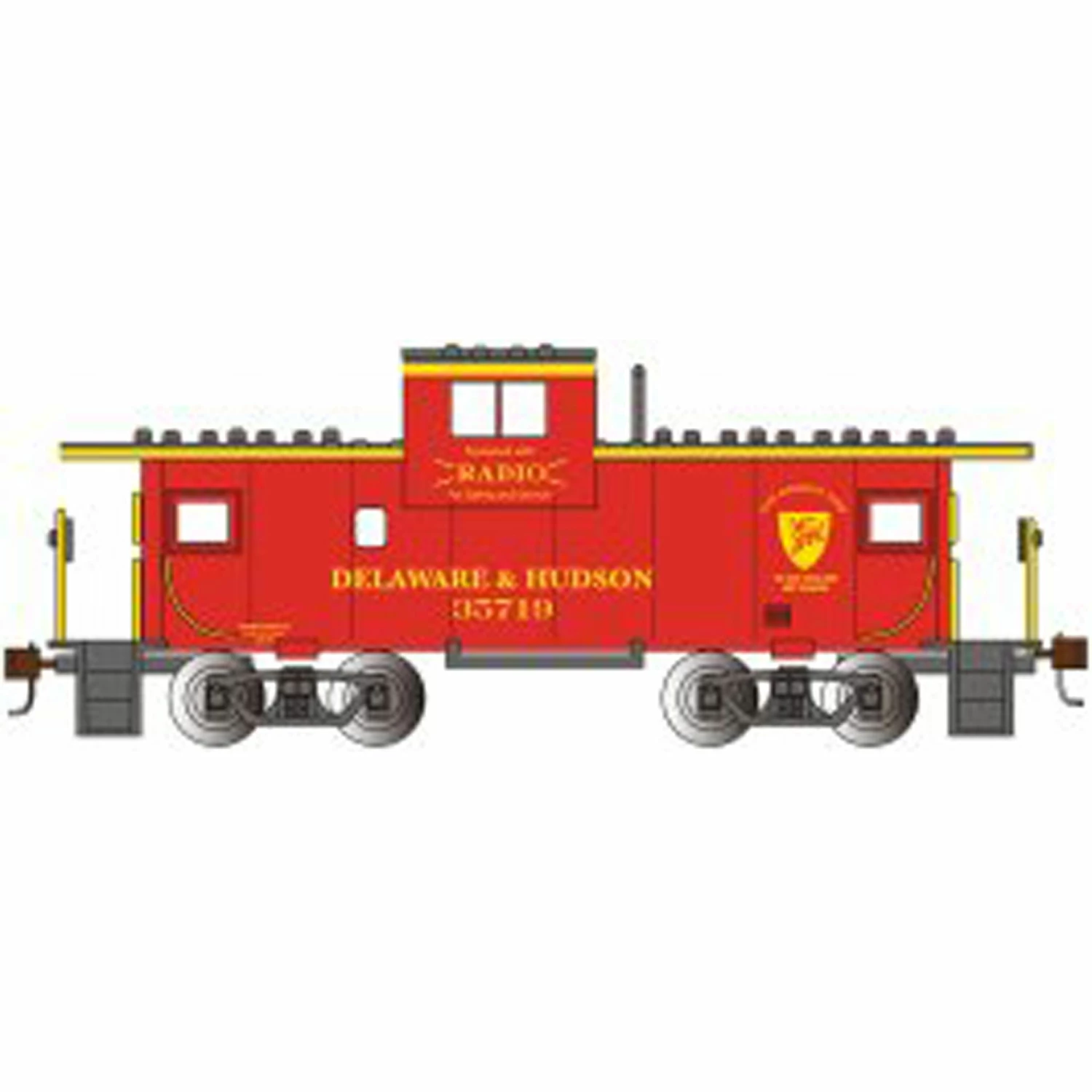 Bachmann Industries HO 36' Wide Vision Caboose D&H #35719 for Freight Cars 1 Bachmann Industries HO 36' Wide Vision Caboose D&H #35719 for Freight Cars
