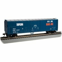 Bachmann Industries HO 50' REEFER TROPICANA #13088 (blue & silver) for Freight Cars