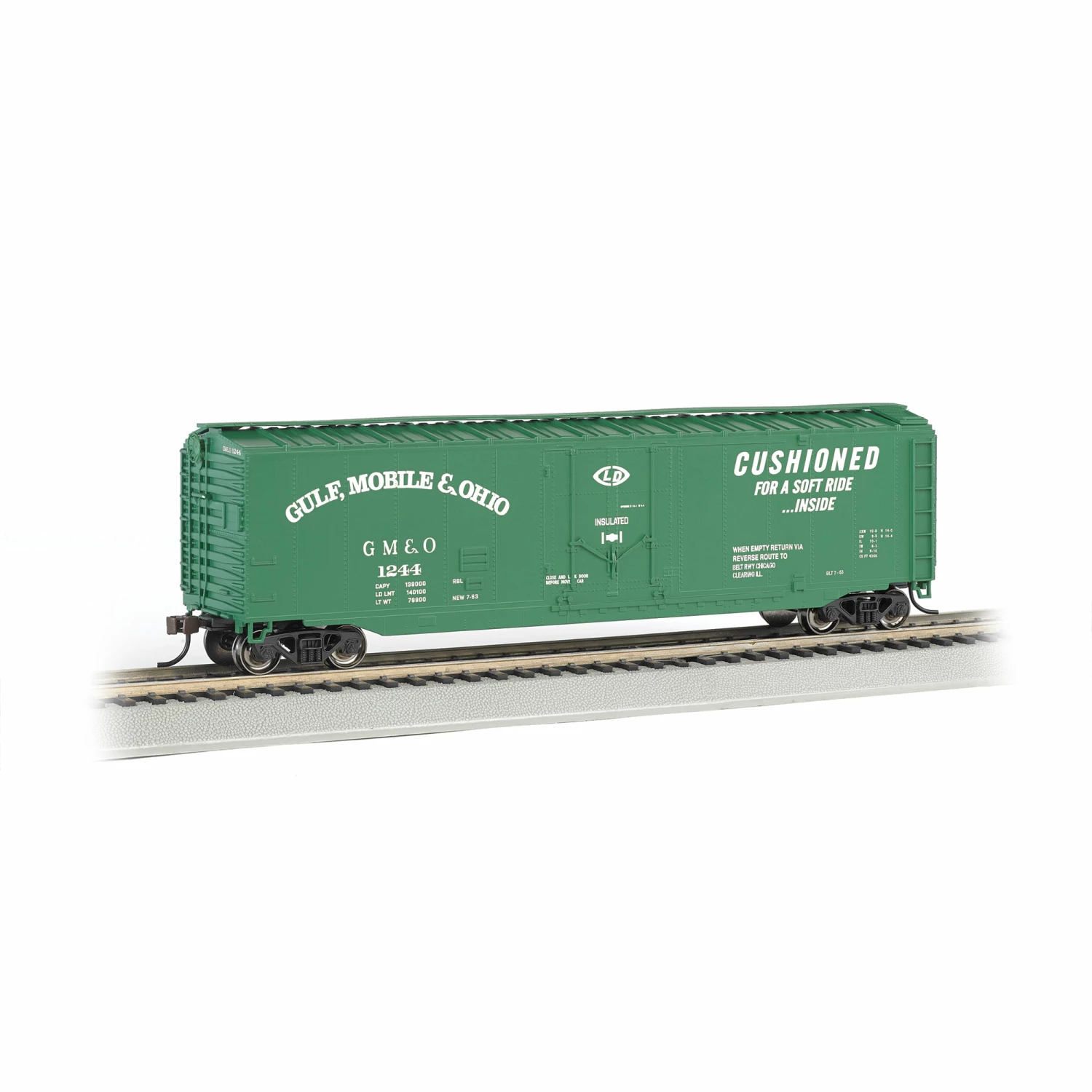 Bachmann Industries HO 50' Plug Door Box, GM&O for Freight Cars 1 Bachmann Industries HO 50' Plug Door Box, GM&O for Freight Cars