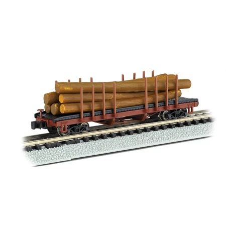 Bachmann Industries N ACF 40' Log Car, 1935-1960 for Freight Cars 1 Bachmann Industries N ACF 40' Log Car, 1935-1960 for Freight Cars