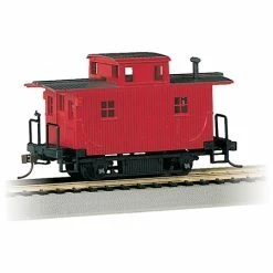 Bachmann Industries HO Bobber Caboose, Red for Freight Cars