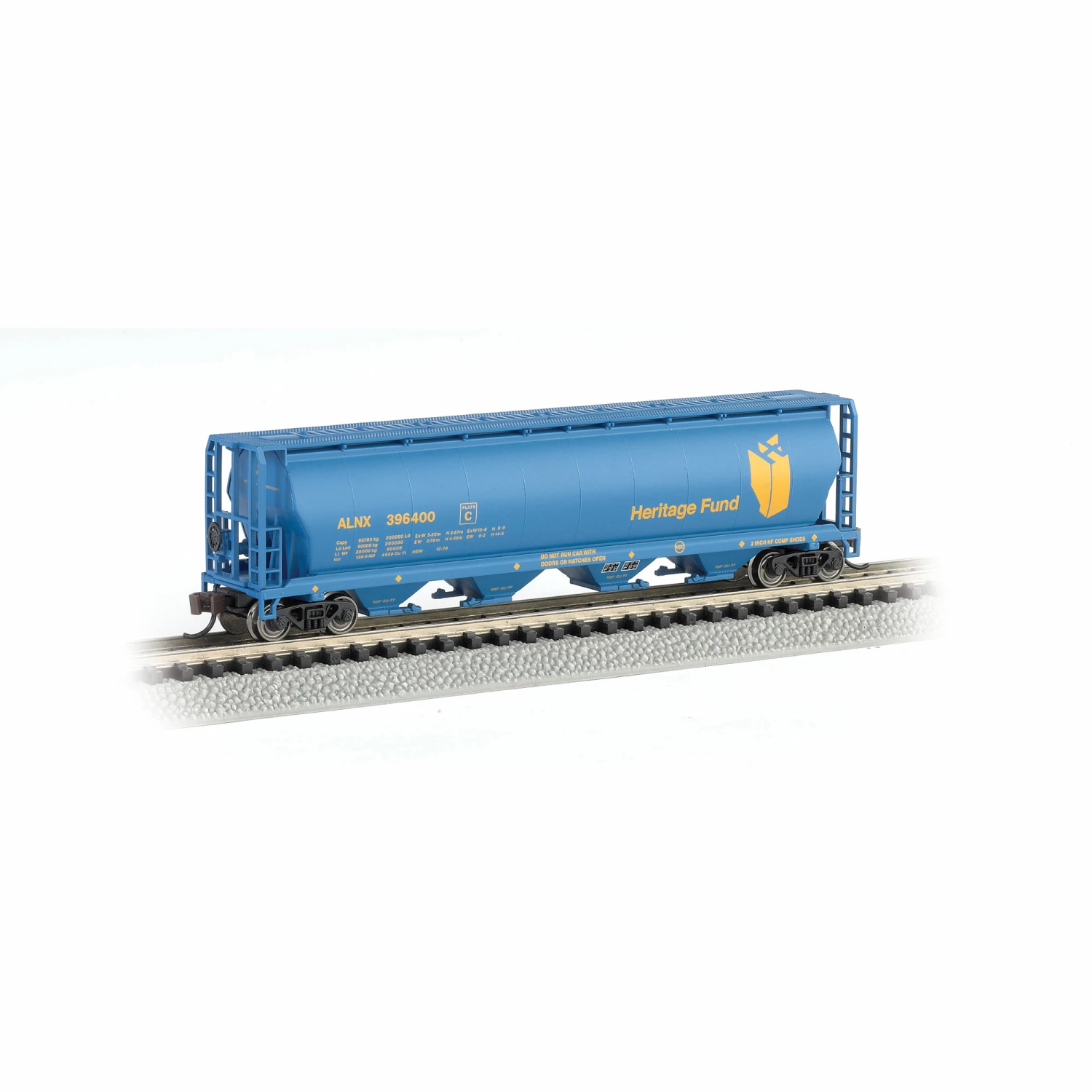Bachmann Industries N 4-Bay Cylindrical Hopper, Heritage Fund for Freight Cars 1 Bachmann Industries N 4-Bay Cylindrical Hopper, Heritage Fund for Freight Cars
