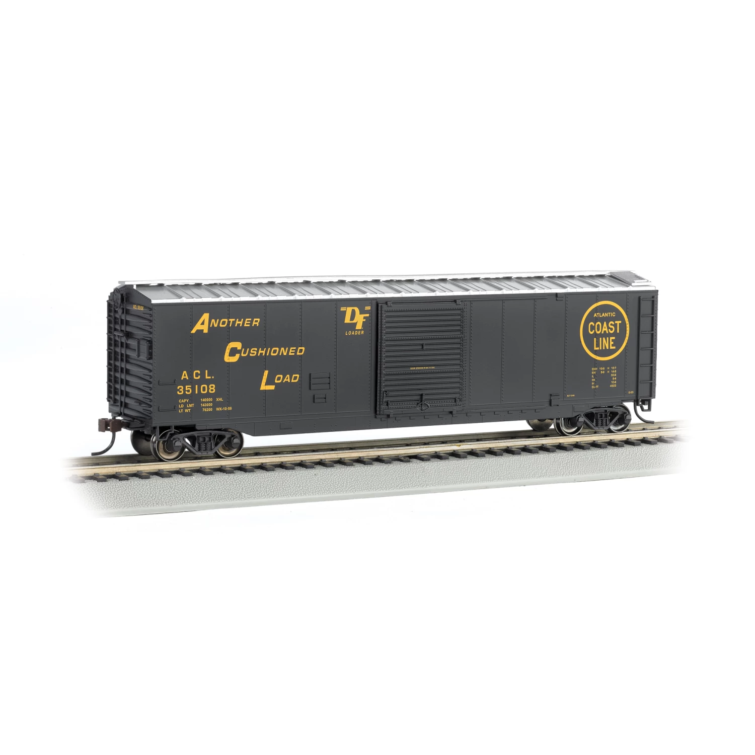 Bachmann Industries HO 50' Sliding Door Box, ACL for Freight Cars 1 Bachmann Industries HO 50' Sliding Door Box, ACL for Freight Cars