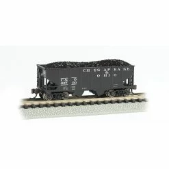 Bachmann Industries N 55-Ton 2-Bay Hopper, C&O for Freight Cars