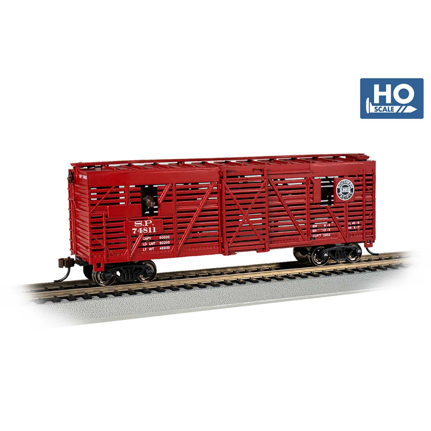 Bachmann Industries HO STOCK CAR SOUTHERN PACIFIC #74811 with CATTLE for Freight Cars 1 Bachmann Industries HO STOCK CAR SOUTHERN PACIFIC #74811 with CATTLE for Freight Cars