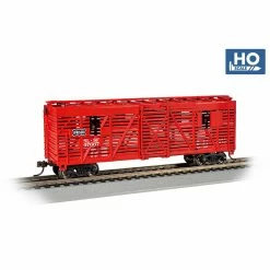 Bachmann Industries HO STOCK CAR FRISCO #47667 with CATTLE for Freight Cars