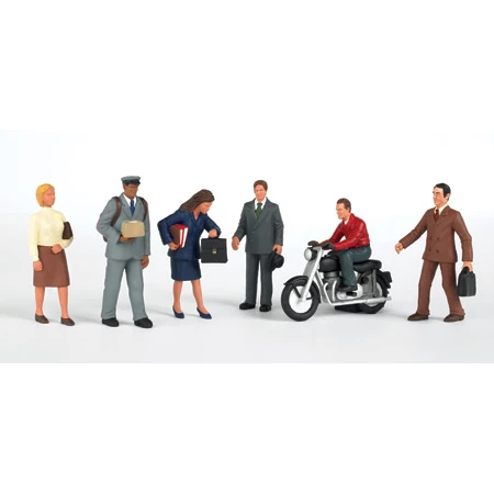 Bachmann Industries HO City People with Motorcycle (7) for Scenery & Accessories 1 Bachmann Industries HO City People with Motorcycle (7) for Scenery & Accessories