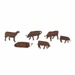 Bachmann Industries HO Cows, Brown & White (6) for Scenery & Accessories
