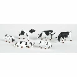 Bachmann Industries HO Cows, Black & White (6) for Scenery & Accessories
