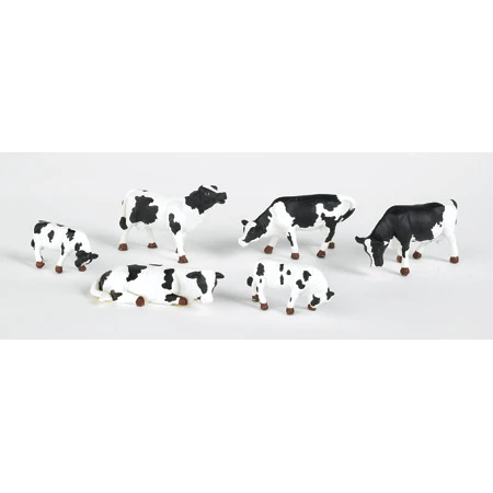Bachmann Industries HO Cows, Black & White (6) for Scenery & Accessories 1 Bachmann Industries HO Cows, Black & White (6) for Scenery & Accessories