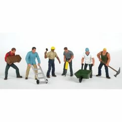 Bachmann Industries HO Construction Workers (6) for Scenery & Accessories