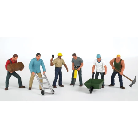 Bachmann Industries HO Construction Workers (6) for Scenery & Accessories 1 Bachmann Industries HO Construction Workers (6) for Scenery & Accessories