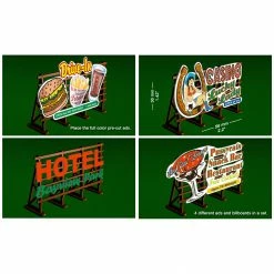 Bachmann Industries HO KIT Laser Cut Outdoor Billboard (4) for Scenery & Accessories