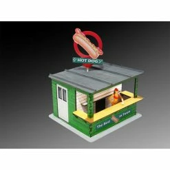 Bachmann Industries Hot Dog Stand with Light & Rotate Banner Laser-Cut Kit for HO Parts & Accessories