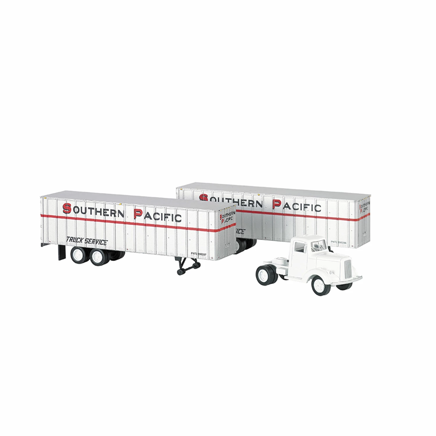 Bachmann Industries HO 1950s 60s Tractor w 2 Trailers SP for Vehicles & Containers 1 Bachmann Industries HO 1950s 60s Tractor w 2 Trailers SP for Vehicles & Containers
