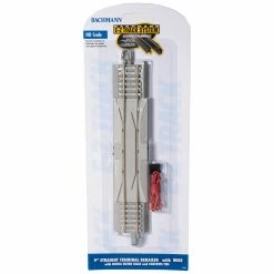 Bachmann Industries HO 9" Straight Terminal Rerailer with Wire and Ties for Track