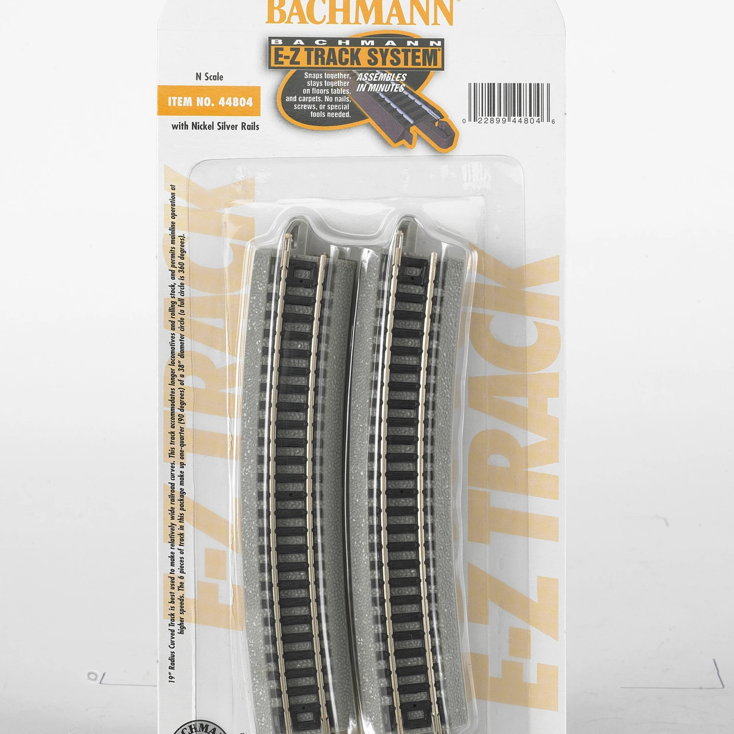 Bachmann Industries N NS EZ 19" Radius Curve (6) for Track & Accessories 1 Bachmann Industries N NS EZ 19" Radius Curve (6) for Track & Accessories