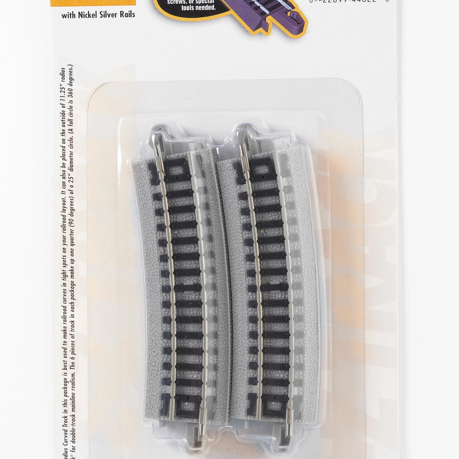 Bachmann Industries N NS EZ Half-Section 12.5" Radius Curve (6) for Track & Accessories 1 Bachmann Industries N NS EZ Half-Section 12.5" Radius Curve (6) for Track & Accessories