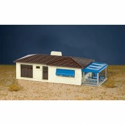 Bachmann Industries HO Snap KIT Ranch House Cream Brown for Buildings
