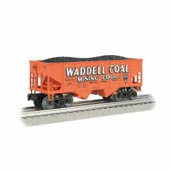 Bachmann Industries O Williams 55-Ton 2-Bay Hopper with Load,Waddell Coal for Freight Cars