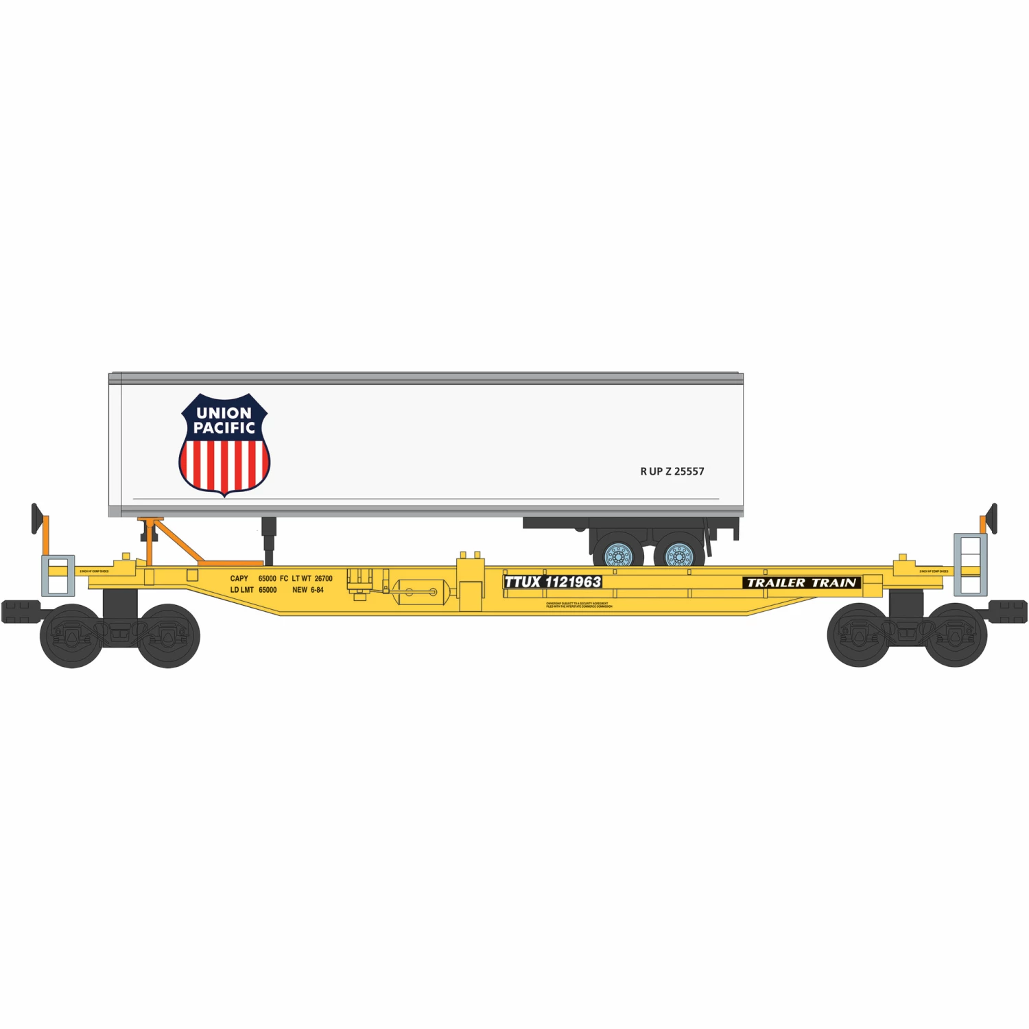 Bachmann Industries O Williams Front Runner with Trailer, UP for Freight Cars 1 Bachmann Industries O Williams Front Runner with Trailer, UP for Freight Cars