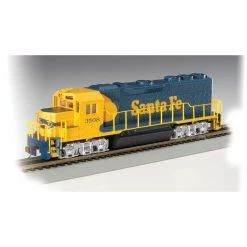 Bachmann Industries HO GP40 with DCC, SF/Blue/Yellow #3508 for Locomotives