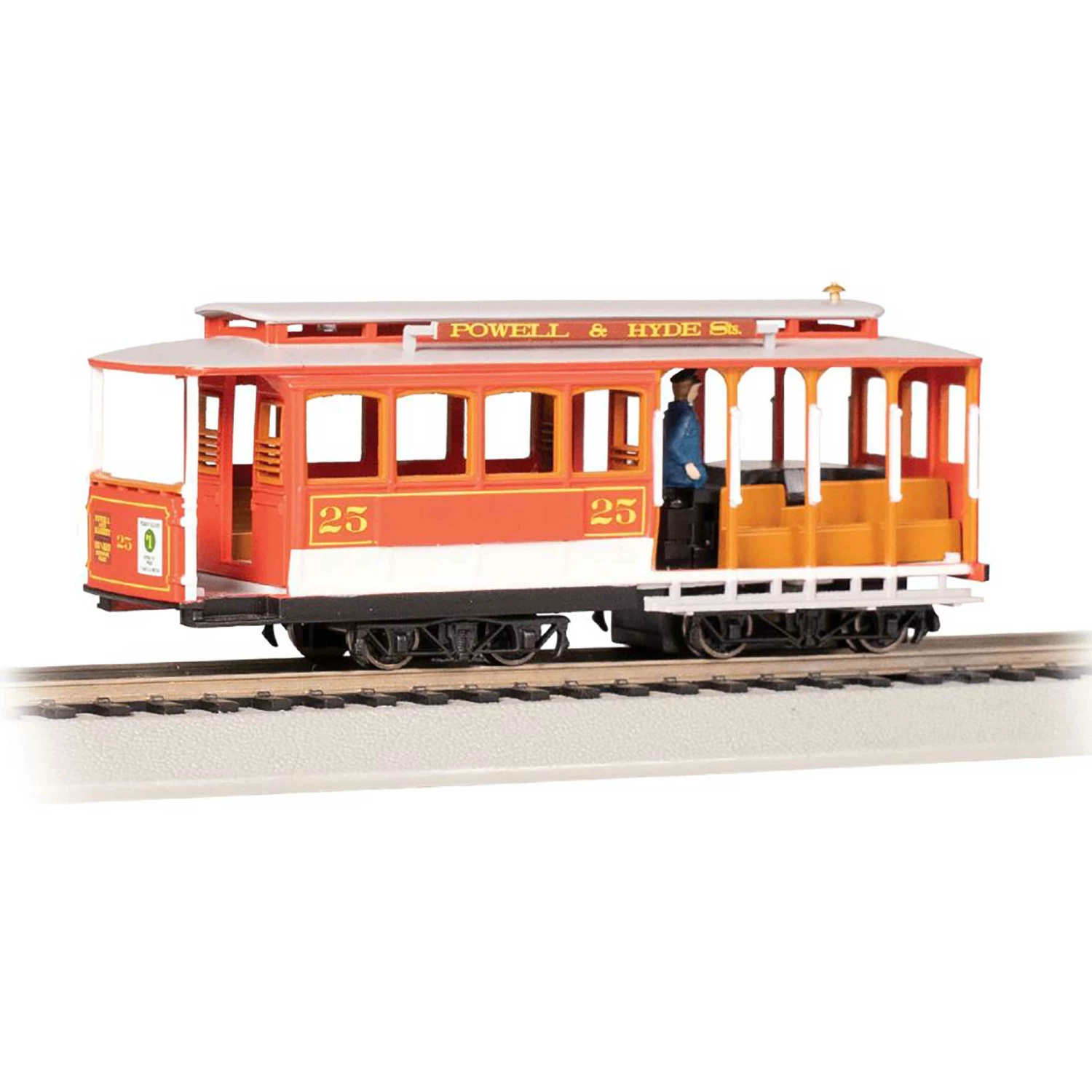 Bachmann Industries HO CABLE CAR RED & GRAY #25 for Passenger Cars 1 Bachmann Industries HO CABLE CAR RED & GRAY #25 for Passenger Cars