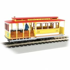 Bachmann Industries HO Cable Car Yellow & Red for Locomotives