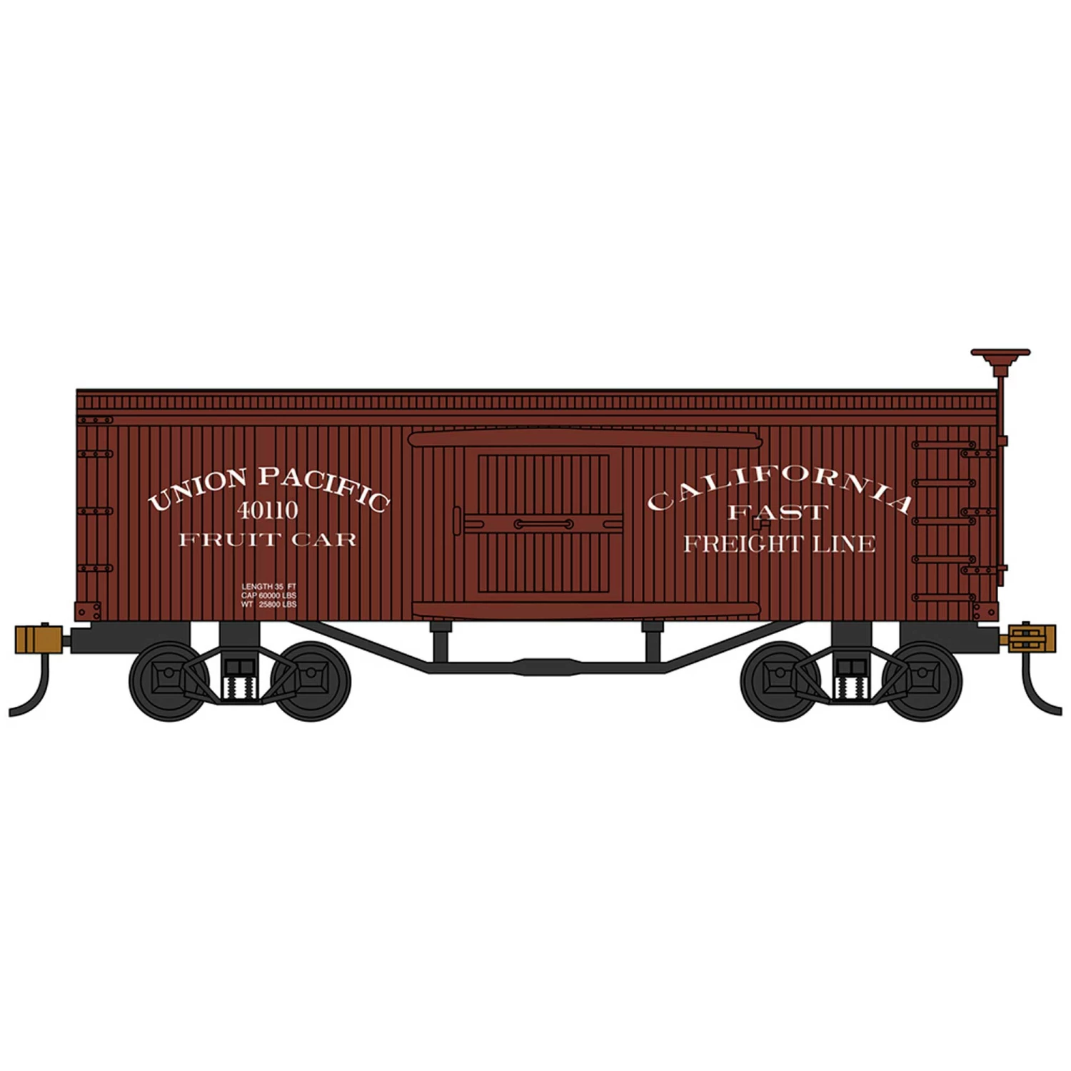 Bachmann Industries HO Old Time Box UP Fruit Car for Freight Cars 1 Bachmann Industries HO Old Time Box UP Fruit Car for Freight Cars