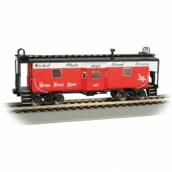 Bachmann Industries HO Bay Window Caboose w Roof Walk NKP for Freight Cars