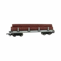 Bachmann Industries HO Sodor Logging Company Flat Wagon with Logs for Freight Cars