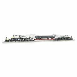 Bachmann Industries HO Spectrum Scnabel with Retort/Cylinder Load, Gray/Black for Freight Cars