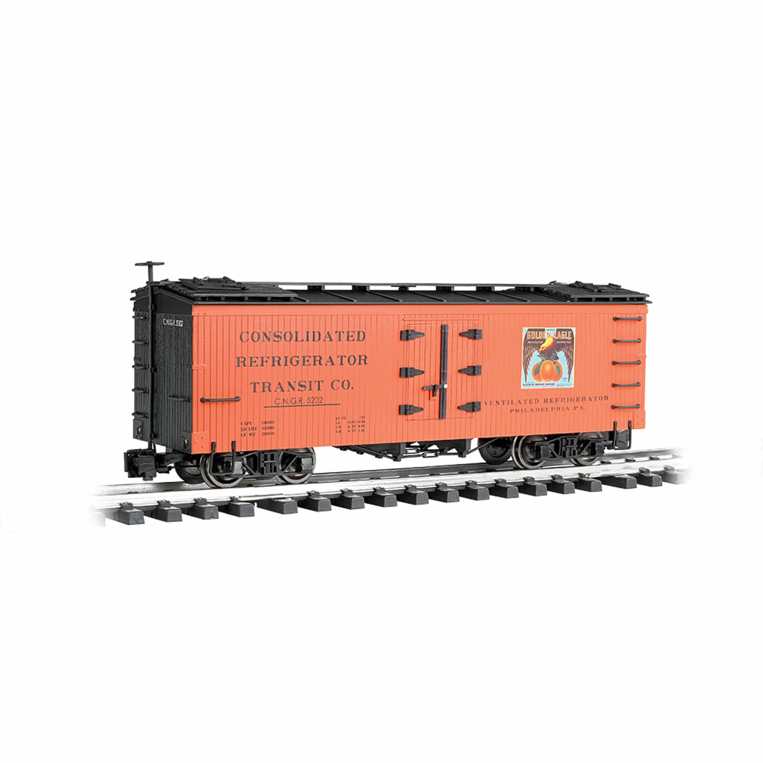 Bachmann Industries G Reefer Golden Eagle Oranges for Freight Cars 1 Bachmann Industries G Reefer Golden Eagle Oranges for Freight Cars